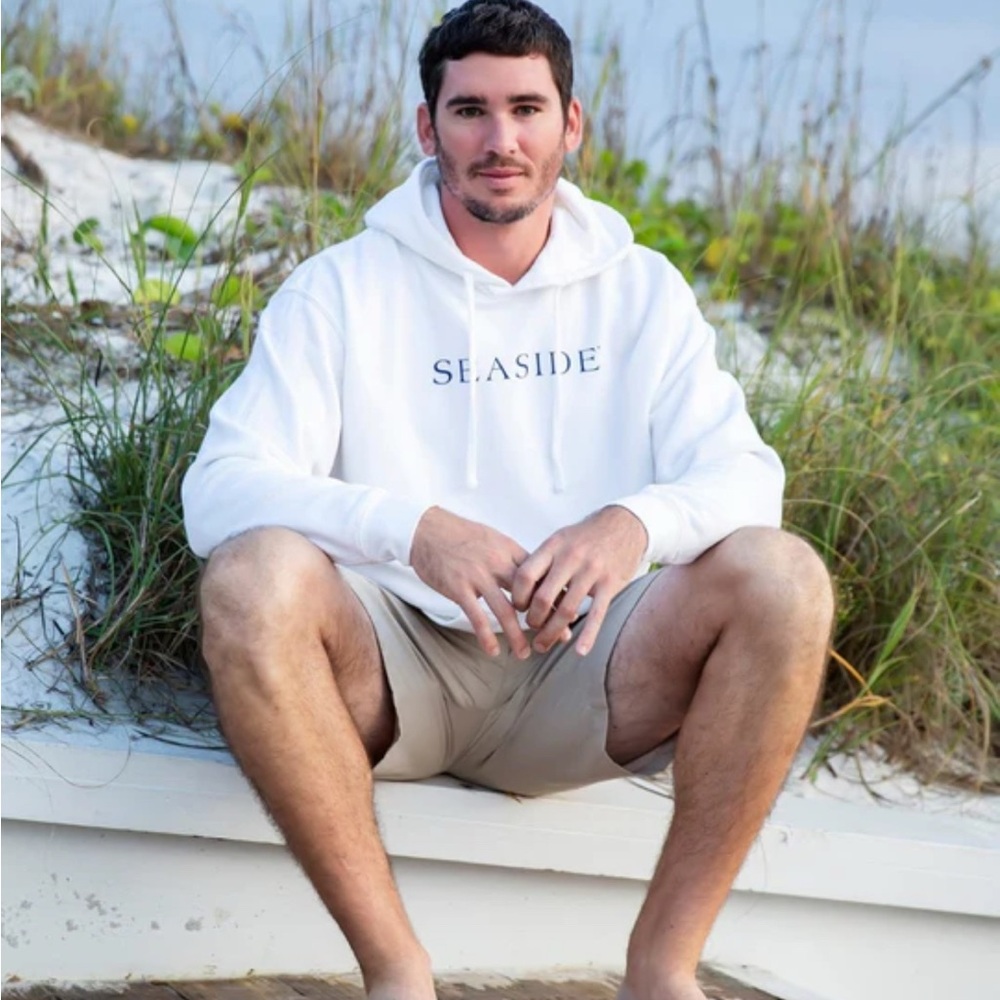 White Seaside Unisex Hoodie
